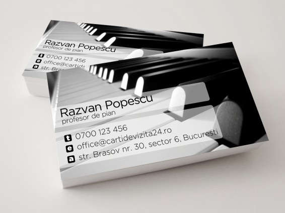 carte vizita profesor pian