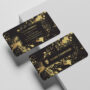 Carti de vizita Gold Splash colturi rotunjite