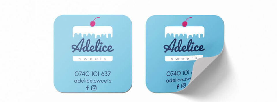 Stickere patrate autocolant Stickere patrate autocolant